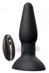 Черная анальная вибропробка с пульсацией в нижней части Thumping Anus Butt Plug - 15 см. фото 1 — pink-kiss