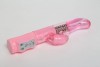 Розовый вибратор с изогнутой головкой и ротацией - 21,5 см. фото 2 — pink-kiss