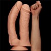 Телесный двойной фаллоимитатор Mega Double dildo - 33 см. фото 2 — pink-kiss