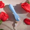 Голубой вибратор для G-точки Blue Crush - 11,9 см. фото 8 — pink-kiss
