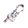 Небольшой стеклянный фаллос с ручкой Candy Land Juicer - 11,5 см. фото 1 — pink-kiss