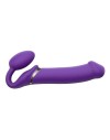 Фиолетовый безремневой вибрострапон Silicone Bendable Strap-On - size XL фото 1 — pink-kiss