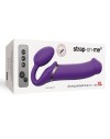 Фиолетовый безремневой вибрострапон Silicone Bendable Strap-On - size XL фото 6 — pink-kiss