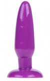 Фиолетовая анальная пробка с присоской - 13,5 см. фото 1 — pink-kiss