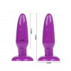 Фиолетовая анальная пробка с присоской - 13,5 см. фото 4 — pink-kiss