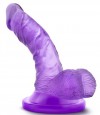 Фиолетовый фаллоимитатор на присоске NATURALLY YOURS 4INCH MINI - 12 см. фото 1 — pink-kiss