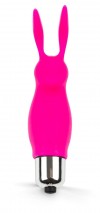 Розовый мини-вибратор в форме кролика - 9 см. фото 1 — pink-kiss