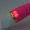 Розовый рельефный вибратор для точки G - 19 см. фото 4 — pink-kiss
