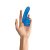 Синяя вибронасадка на палец с подвижным язычком Flick It фото 2 — pink-kiss