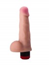 Реалистичный фаллоимитатор с вибрацией и мошонкой - 17 см. фото 4 — pink-kiss