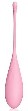 Нежно-розовый каплевидный вагинальный шарик со шнурком фото 1 — pink-kiss