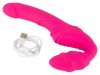 Розовый безремневой страпон с вибрацией фото 5 — pink-kiss