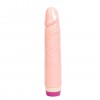 Телесный вибратор с ярко очерченной головкой - 21 см. фото 1 — pink-kiss