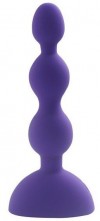 Фиолетовый анальный вибростимулятор Anal Beads S - 14,5 см.  фото 1 — pink-kiss