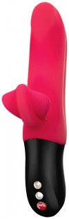 Красный пульсатор с клиторальным лепестком Bi Stronic Fusion - 21,5 см. фото 1 — pink-kiss