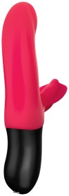 Красный пульсатор с клиторальным лепестком Bi Stronic Fusion - 21,5 см. фото 2 — pink-kiss
