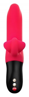 Красный пульсатор с клиторальным лепестком Bi Stronic Fusion - 21,5 см. фото 3 — pink-kiss