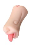 Телесный двусторонний мастурбатор Fruity Tongue - ротик и вагина фото 3 — pink-kiss
