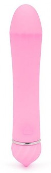 Розовый гладкий вибратор с 11 режимами вибрации - 11,5 см. фото 1 — pink-kiss