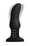 Черная вибропробка Model M Curved Rimming Plug with Remote - 15 см. фото 3 — pink-kiss