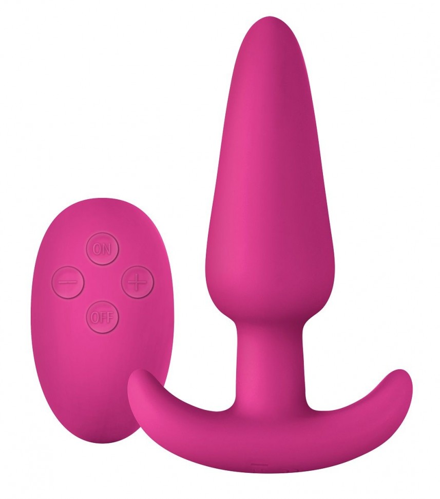Розовая анальная вибропробка с пультом ДУ Luxe Zenith Wireless Plug Pink - 9,9 см. фото 1 — pink-kiss