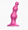 Розовый стимулятор-ёлочка Dildo Plug Beads Framboise Size M - 15 см. фото 1 — pink-kiss