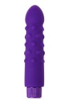 Фиолетовый вибратор с шишечками - 17 см. фото 2 — pink-kiss