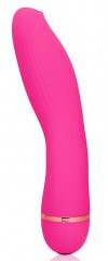 Розовый изогнутый вибромассажер с 20 режимами вибрации - 13 см. фото 1 — pink-kiss