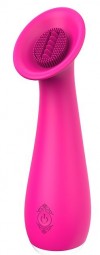 Розовый клиторальный стимулятор CHARMING SUNFLOWER - 15,3 см. фото 1 — pink-kiss